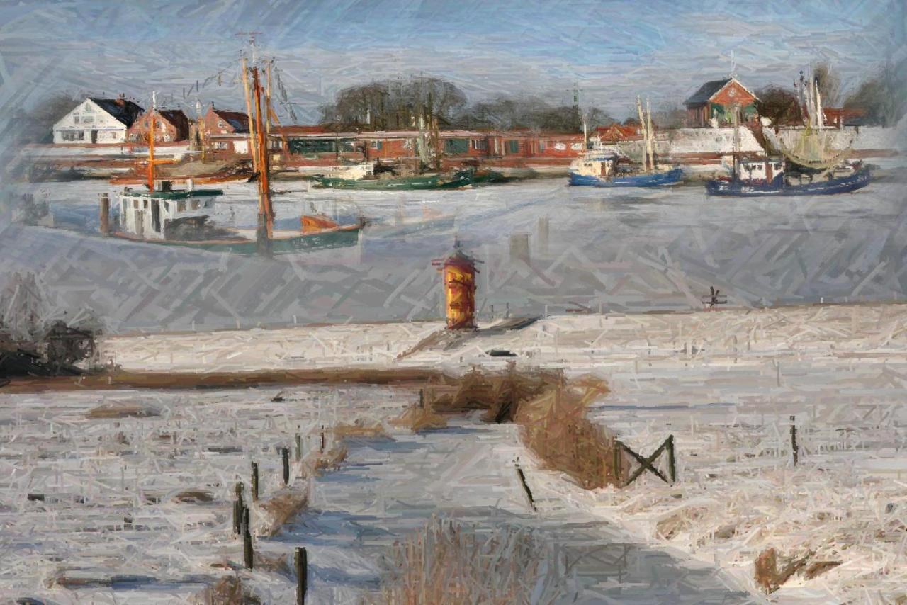 Oltmanns Ferienhaus Bummert Am Hafen Greetsiel Dış mekan fotoğraf